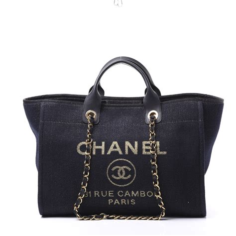 chanel deauville canvas tote ioffer|Chanel lurex canvas medium deauville.